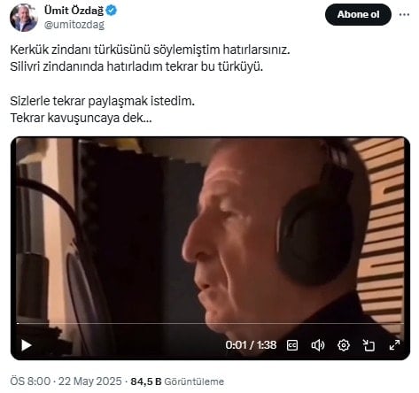 Ümit Özdağ Kerkük Türküsünü Söylerken
