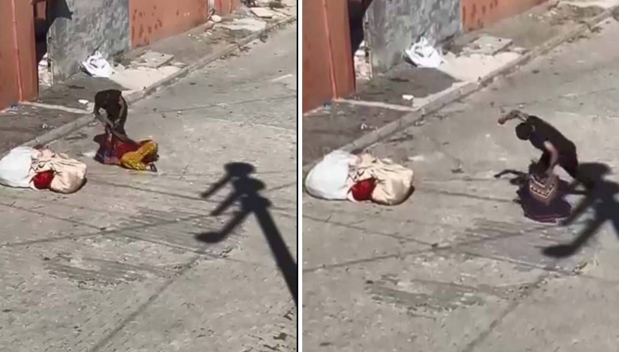 sokakta ortasinda kadina siddet wlwhFuIW